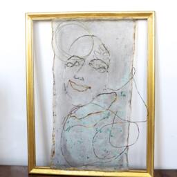 Metal Wall Decor Boho Lady Ooak - thumbnail 2