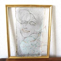Metal Wall Decor Boho Lady Ooak - thumbnail 4