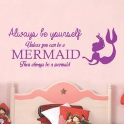 Mermaid Quote Wall Decal Children's Room Vinyl Sticker - thumbnail 3