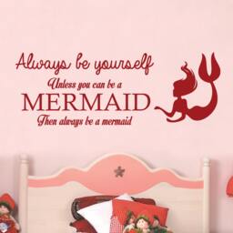 Mermaid Quote Wall Decal Children's Room Vinyl Sticker - thumbnail 2