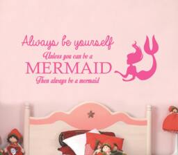 Mermaid Quote Wall Decal Children's Room Vinyl Sticker - thumbnail 1
