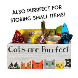 Personalized Cat Planter Rustic Wood Succulent Box, Lover Gift - thumbnail 2