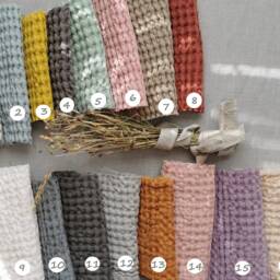 Waffle Linen Blanket, Baby Blanket, Linen Home Gift Idea, Lightweight Throw Home Decor Swaddle - thumbnail 4