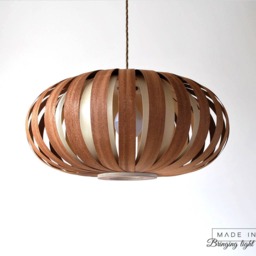 Mahogany Baltic Birch Wood Veneer Pendant Lamp - thumbnail 2