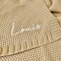 Embroidered Baby Blanket, Personalised Name, Soft Newborn Gift, Shower Present - thumbnail 4
