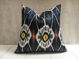 Handwoven Silk Ikat Pillow Cover - 20x20 - thumbnail 1