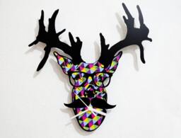 Hipster Deer - Wall Clock
