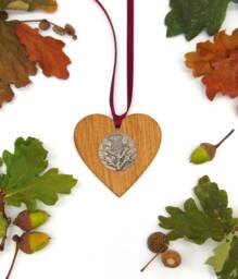 Scottish Thistle Design Oak Wooden Heart Decoration Ornament Gift Christmas 2026 Mum Dad Wedding
