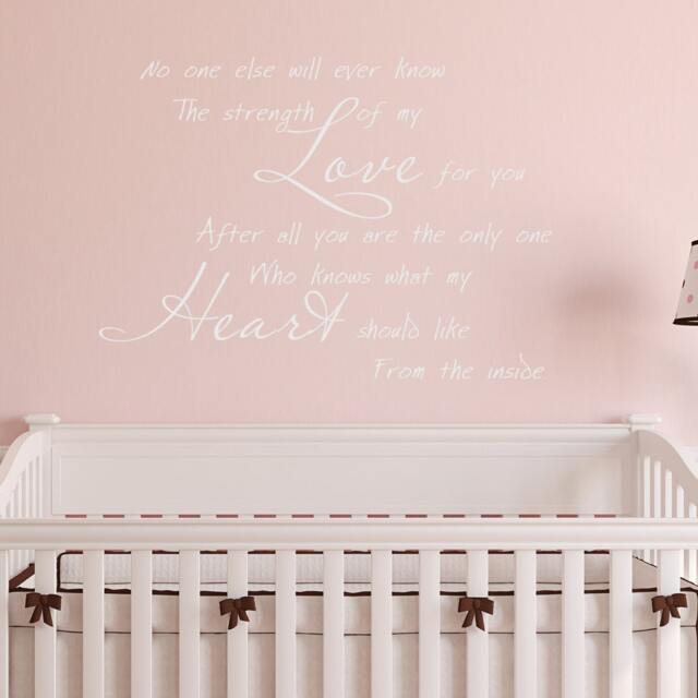 No One Else Will Ever Know The Strength Love Quote Vinyl Wall Decal - 093 - image 1