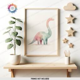 Dinosaur Nursery Wall Art Set - 3 Posters - Boys Bedroom Poster T-Rex Dino Decor Childrens Prints Girls Kids Playroom Artwork - thumbnail 3