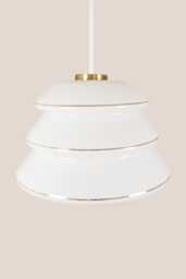 Tajda Vintage Pendant Light Mcm Hanging Handcrafted Glass Lamp Retro Ceiling Fixture Yugoslavia Gold Brass - thumbnail 1