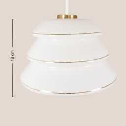 Tajda Vintage Pendant Light Mcm Hanging Handcrafted Glass Lamp Retro Ceiling Fixture Yugoslavia Gold Brass - thumbnail 4