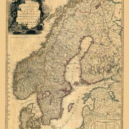 Scandinavia - Norway, Sweden & Denmark Map, 1794. Old Map Reprint. Linen Backed, Folded Map. Wall Decor. Reproduction - thumbnail 3