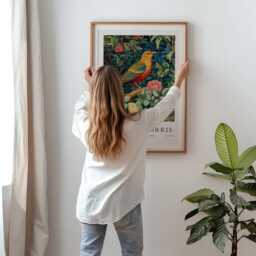 William Morris Print, Art, Exhibition Poster, Birds Morris, Green, Bird Wall Art - thumbnail 3