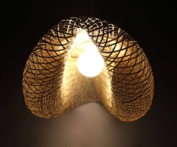Bamboo Pendant Light Romantic Woven Lampshade - 23.5''