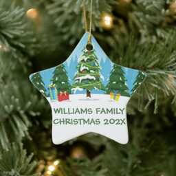 Custom New Home Ornament 2025, Cute Personalized Family Christmas Tree Ceramic Ornament, House Our 2025 - thumbnail 2