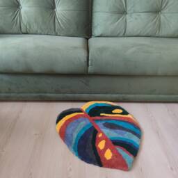 Tufted Monstera Leaf Rug Gift For Christmas - thumbnail 4