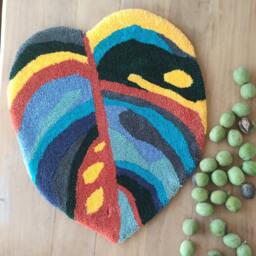 Tufted Monstera Leaf Rug Gift For Christmas - thumbnail 1