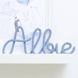Knitted Wire Name Sign, Kids Room Decor, Personalised Baby Gift, Nursery Children's Wall Art, New Gift - thumbnail 2