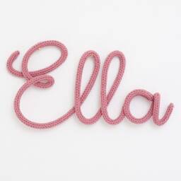 Knitted Wire Name Sign, Kids Room Decor, Personalised Baby Gift, Nursery Children's Wall Art, New Gift - thumbnail 1