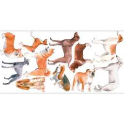 Animal Wall Sticker - Watercolour Dogs Set Art - thumbnail 3