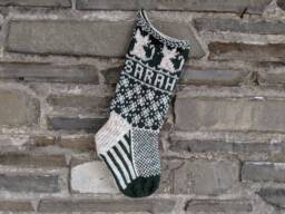 Cat Christmas Stocking - Hand Knit, Fair Isle, Vintage Inspired Knit With The Wind