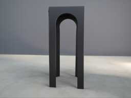 Arch Metal Side Table - Art Deco Accent Furniture Tall Narrow Cocktail Base Kemer 24