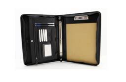 Leather Portfolio, Clipboard A4, Leather 3 Ring Binder , Black Conference Folder A4, Professional Folio, Business Organizer
