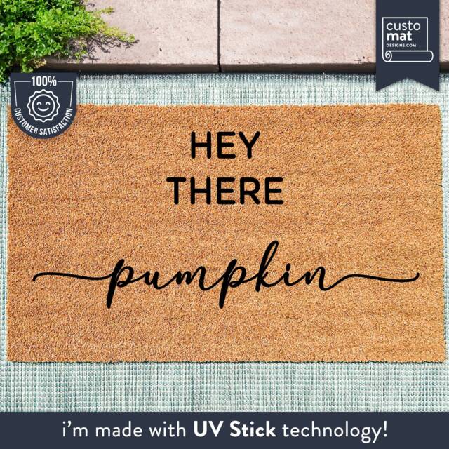 Hey There Pumpkin - Funny Doormat Welcome Mat A Housewarming Gift Halloween Fall Decor - image 1