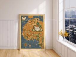 Vintage Pictorial Map Of North & West Africa Africa Wall Art Poster Print - thumbnail 1