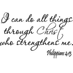 I Can Do All Things Through Christ Who Strengthens Me Wall Decal Philippians 413 Bible Decals Vwaq??-Ed8-V1 - thumbnail 2