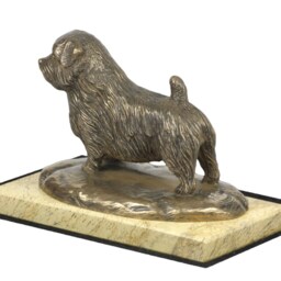 Norfolk Terrier , Dog Sand Marble Base Statue, Limited Edition, Artdog. Made Of Cold Cast Bronze. Perfect Gift. Limited Edition - thumbnail 2