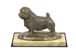 Norfolk Terrier , Dog Sand Marble Base Statue, Limited Edition, Artdog. Made Of Cold Cast Bronze. Perfect Gift. Limited Edition