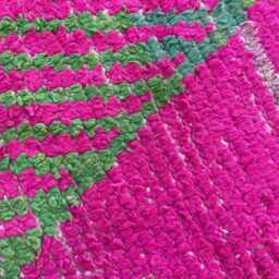 Hand Knotted Pink Berber Rug Moroccan Sheep Wool Carpet - thumbnail 4