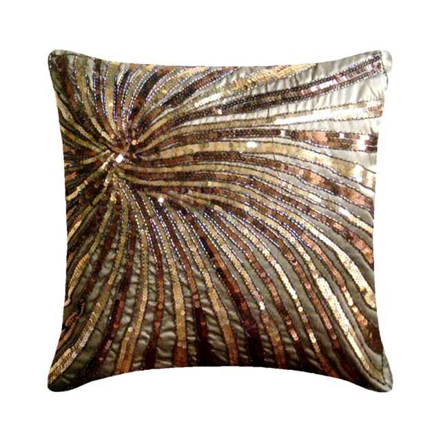 "Decorative Brown Couch Pillow 16""x16" - image 1