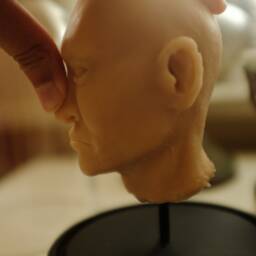 Head Under Glass, Made Of Silicone, Decorative, Cabinet Curiosities, Unusual & Unique Item - thumbnail 4
