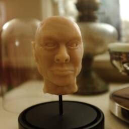 Head Under Glass, Made Of Silicone, Decorative, Cabinet Curiosities, Unusual & Unique Item - thumbnail 2