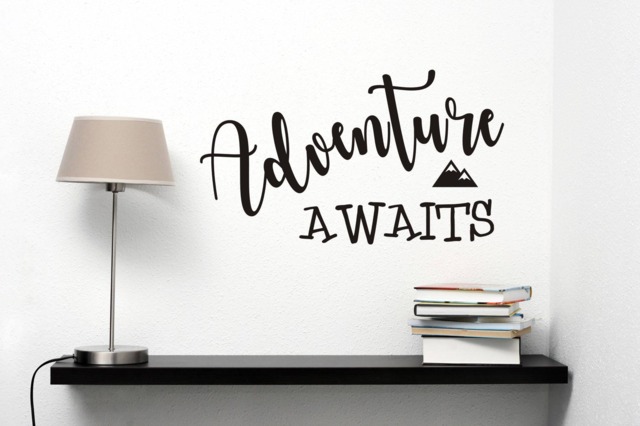 Adventure Awaits Wall Decal, Home Decor, Sticker, Stickers, Wall Quote Stickers - image 1