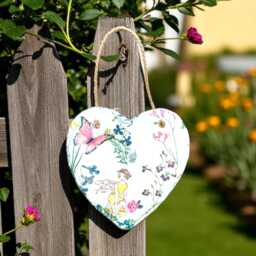 Slate Heart, Fairy Garden Accessories, Decor, Gifts, Girls Bedroom - thumbnail 1