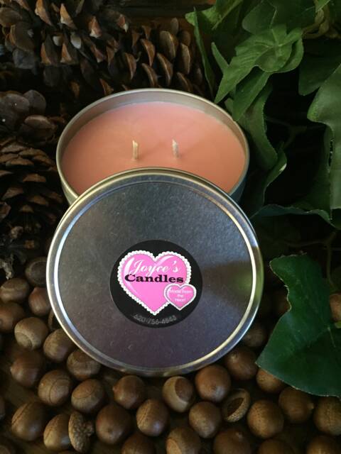 Plumeria, Hand Made, Poured, 100% Soy, All Natural, Candle in Metal Tin With Matching Lid