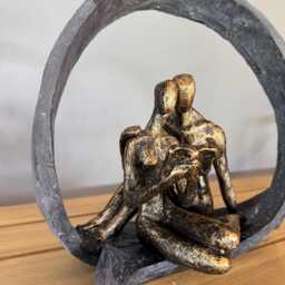 Couple Reading Sculpture, Modern Love Ornament, Romantic Figurine, Anniversary Or Wedding Gift - thumbnail 4