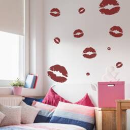 Lips Wall Stencil Set Reusable Plastic Template For Kids Decor - thumbnail 3
