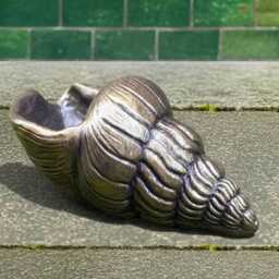Concrete Seashell Garden Ornament Outdoor Shell Sculpture Handmade Stone Pond Decor Cement Patio Figurine Yard Art Ocean Lover Gift - thumbnail 1