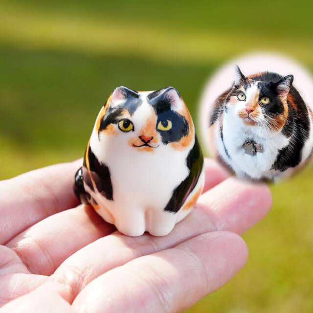 Custom Ceramic Cat Figurine Personalized Pet Ornament - image 1