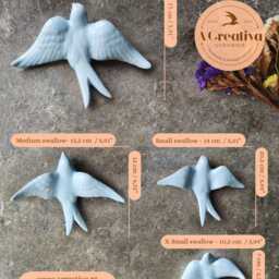 Set Of 15 Portuguese Swallows, Wall Art, Portugal Pottery, Keramik - thumbnail 4