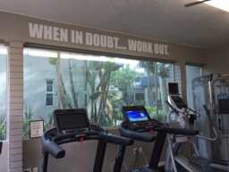 Large Weight Room Wall Decal, Work Out Quote. Decal When in Doubt.... Work Out - thumbnail 1