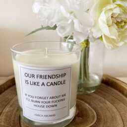 Friendship - Funny Quote Candle Jar Scented Sassy Gifts Gift Ideas Best Friend Birthday Xmas Handmade Soy - thumbnail 2