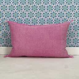 Yakiti-Light Pink Silk Moroccan Pillows, Aka Cactus Pillow, Decorative Pillows, Sabra Pillows, Moroccan Decor Designer Cactus - thumbnail 3