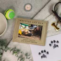 My Dog & Me Photograph Frame, Personalised Pet & Picture Keepsake Photo My Desk Top Frame - thumbnail 3