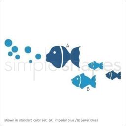 Fish Family - Children's Vinyl Wall Sticker - thumbnail 2